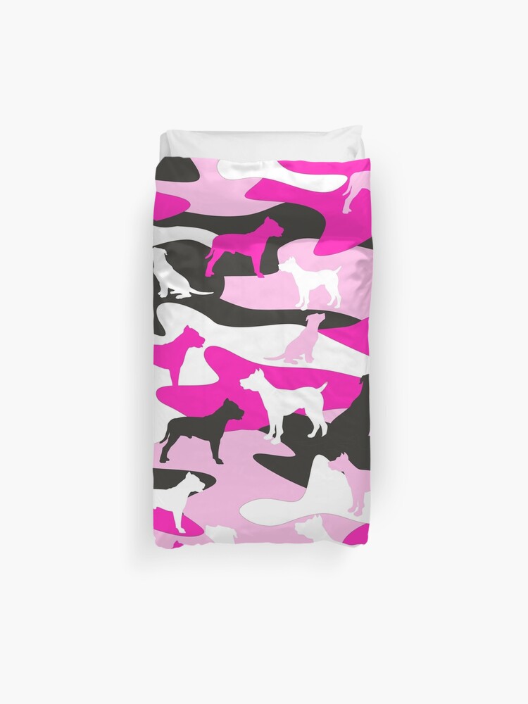 Pitbull Pink Camo Duvet Cover By Printedgifts Redbubble