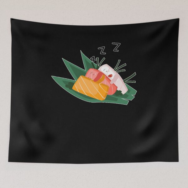 Item preview, Cute Sushi Bed - Japanese Food Fish Rice Takeaway designed and sold by PrintPress.