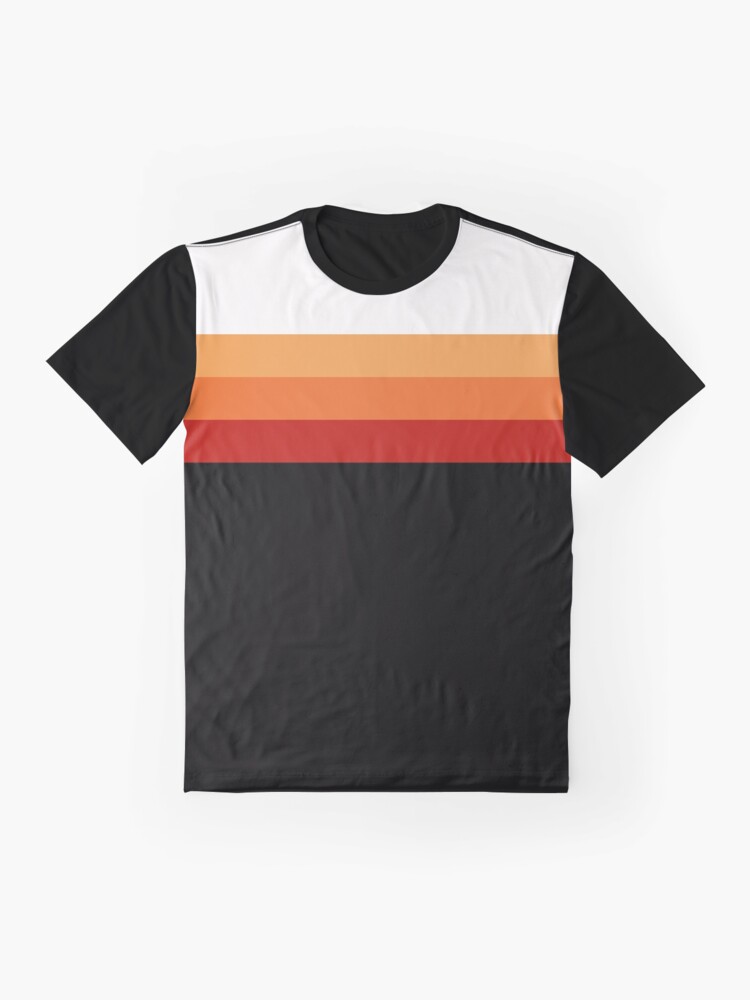 Alternate view of Retro Sunset Stripes Graphic T-Shirt