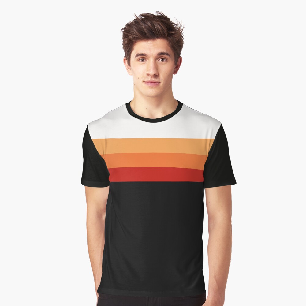 Retro Sunset Stripes Graphic T-Shirt