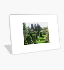 View of the garden of the Royal Palace of Madrid, Spain Laptop Skin