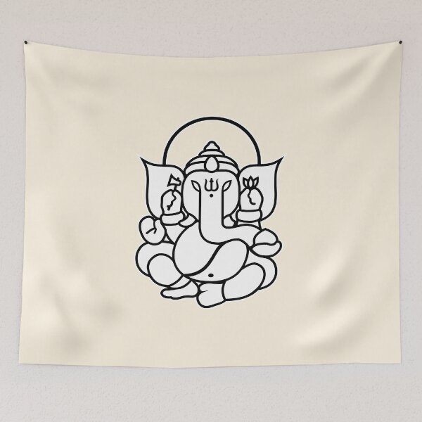 Item preview, Ganesh Ganesa Ganapati Elephant 3 (black white) designed and sold by Mystic-Land.