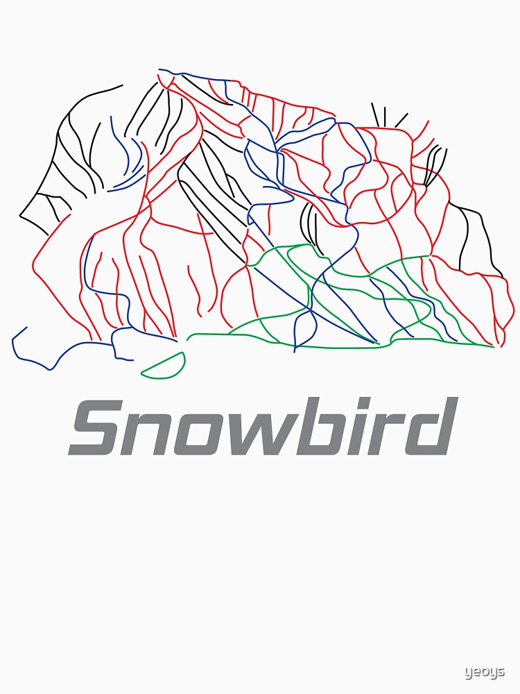 Snowbird Utah Ski Pist Map - Winter Vacation Gift von yeoys