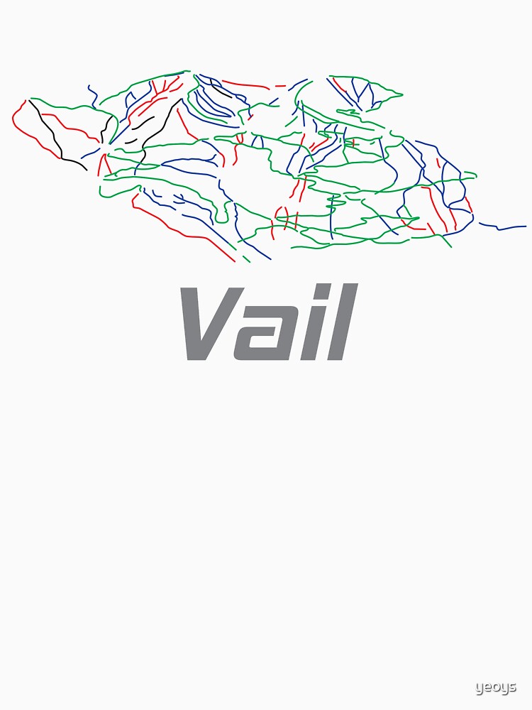 Vail Colorado Ski Pist Map - Winter Vacation Gift by yeoys
