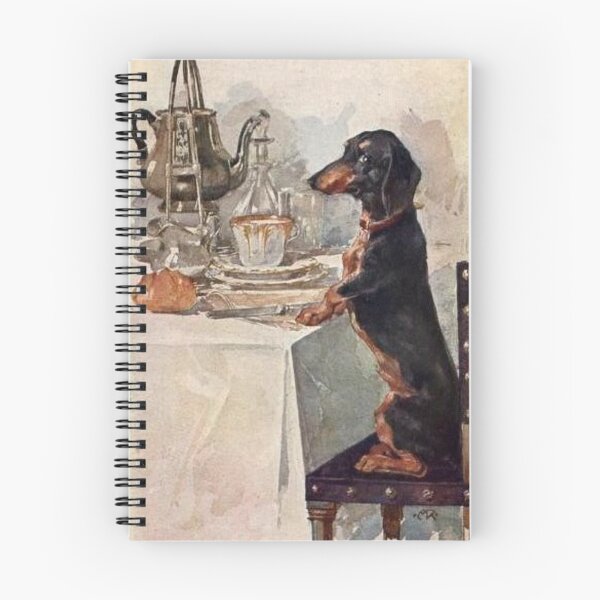 Item preview, Vintage Cute Dachshund Drinking Tea designed and sold by RBEnt.