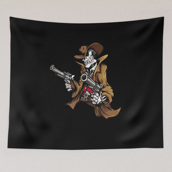 Item preview, Western Skeleton Gunslinger - Cowboy Bounty Hunter designed and sold by PrintPress.
