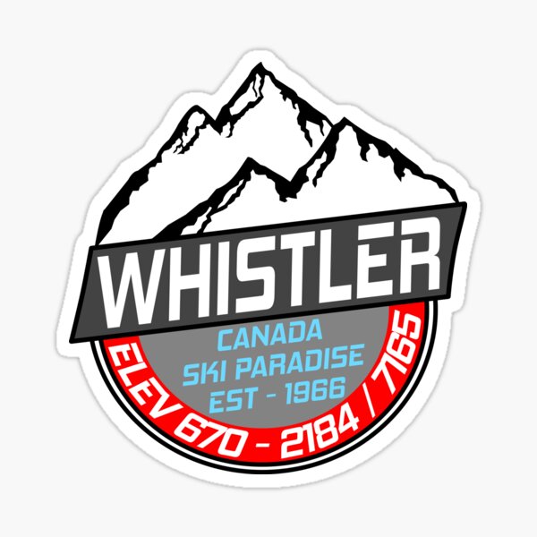 Ski Whistler B.C Canada Skiing Paradise Sticker