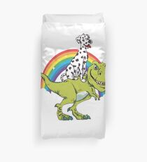 Funda nórdica Dalmatiner Hund Reitet Auf T-Rex Dinausaurier
