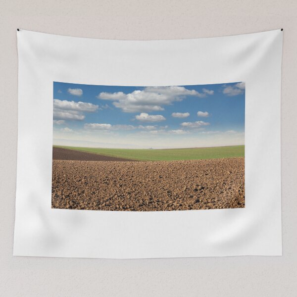 Item preview, plowed field landscape spring season  designed and sold by goceris.