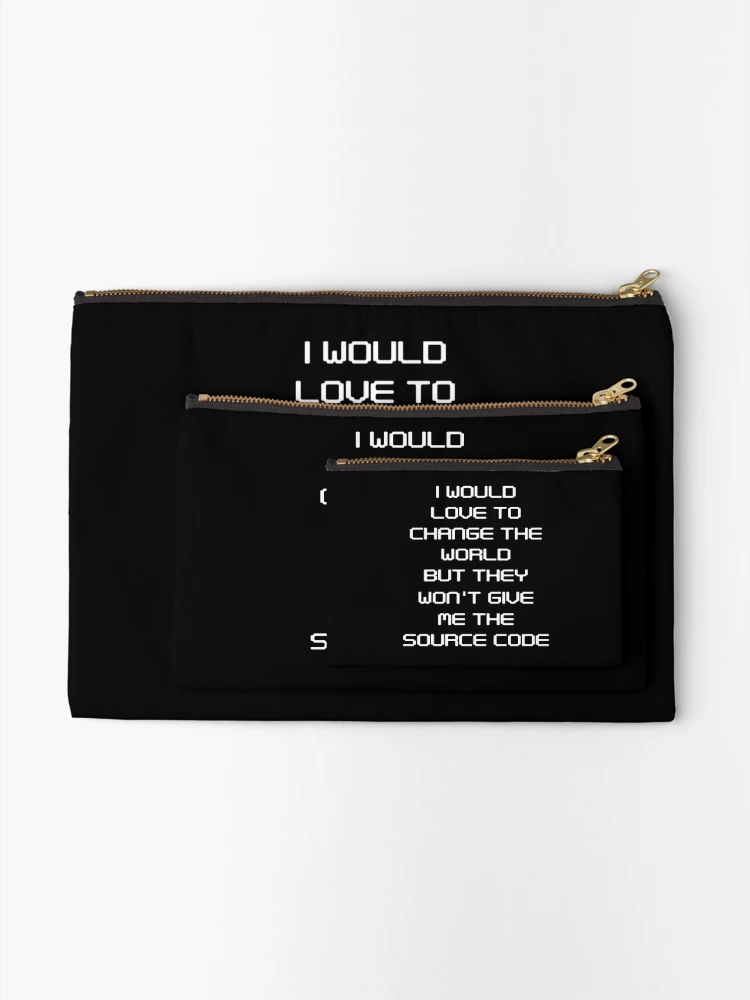 Thumbnail 2 of 4, Zipper Pouch, World's Source Code - Programer Coder Developer designed and sold by PrintPress.