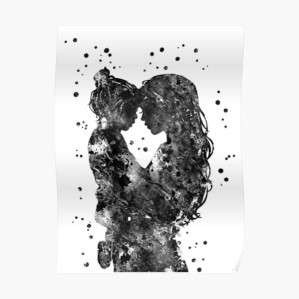 Madre e hija, madre hija, amor arte. Póster