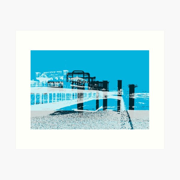 Brightons Two Piers Art Print