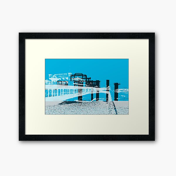 Brightons Two Piers Framed Art Print