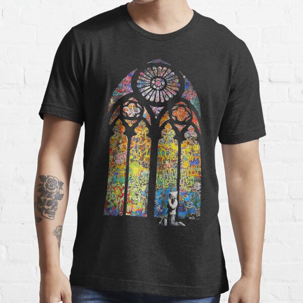 Banksy Stained Glass Window Cathedral Essential T-Shirt