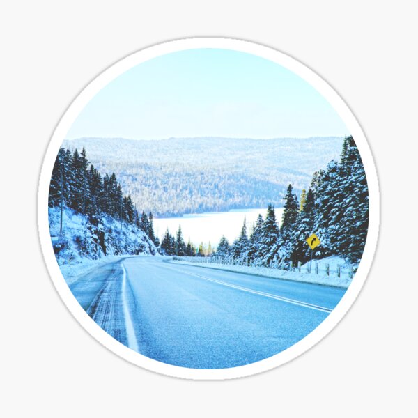 Looking Back. Winter Landscape Photograph Sticker