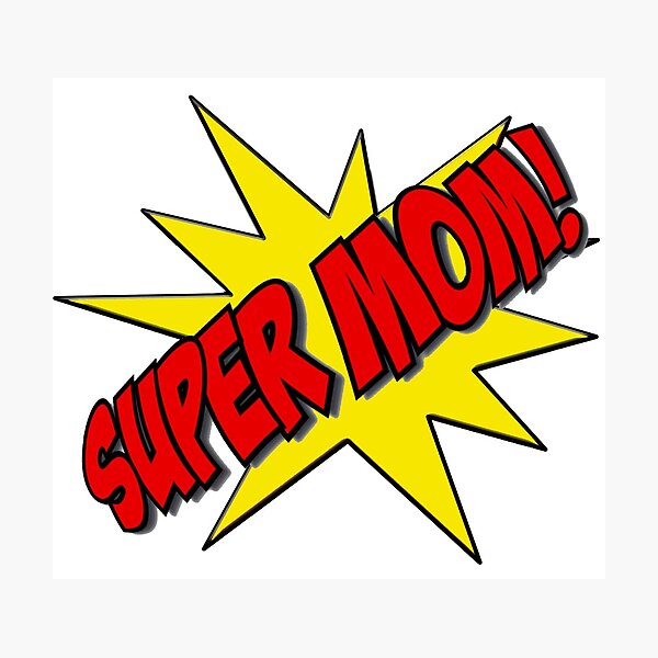 Super Mom Logo Wall Art | Redbubble