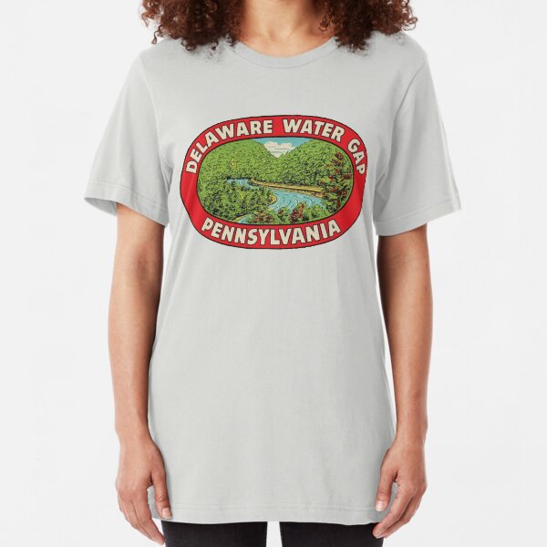 Vintage Delaware Water Gap Pennsylvania Slim Fit T-Shirt