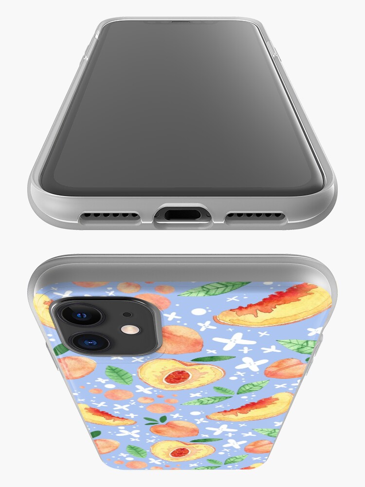Alternate view of Hand Painted Watercolor Peaches Pattern - Peach Tea iPhone Case & Cover