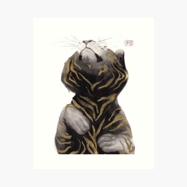 Item preview, Sumi-e Tiger designed and sold by Threeleaves.