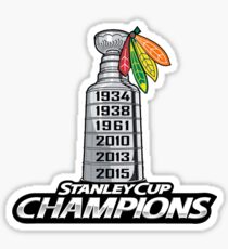 Chicago BlackHawks Stanley Cup Champions Sticker