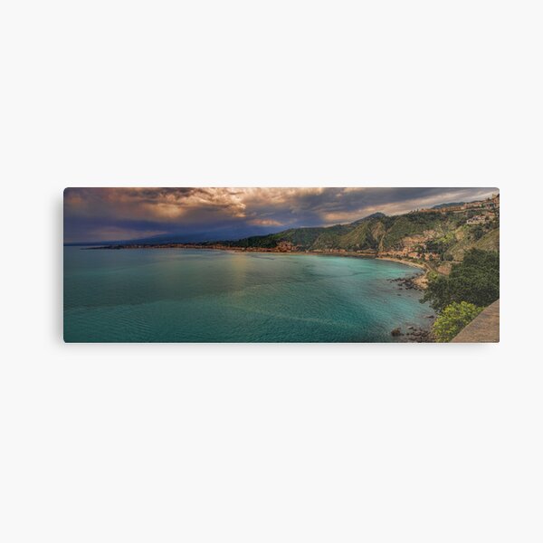 Vista panoramica della baia di Naxos Metal Print