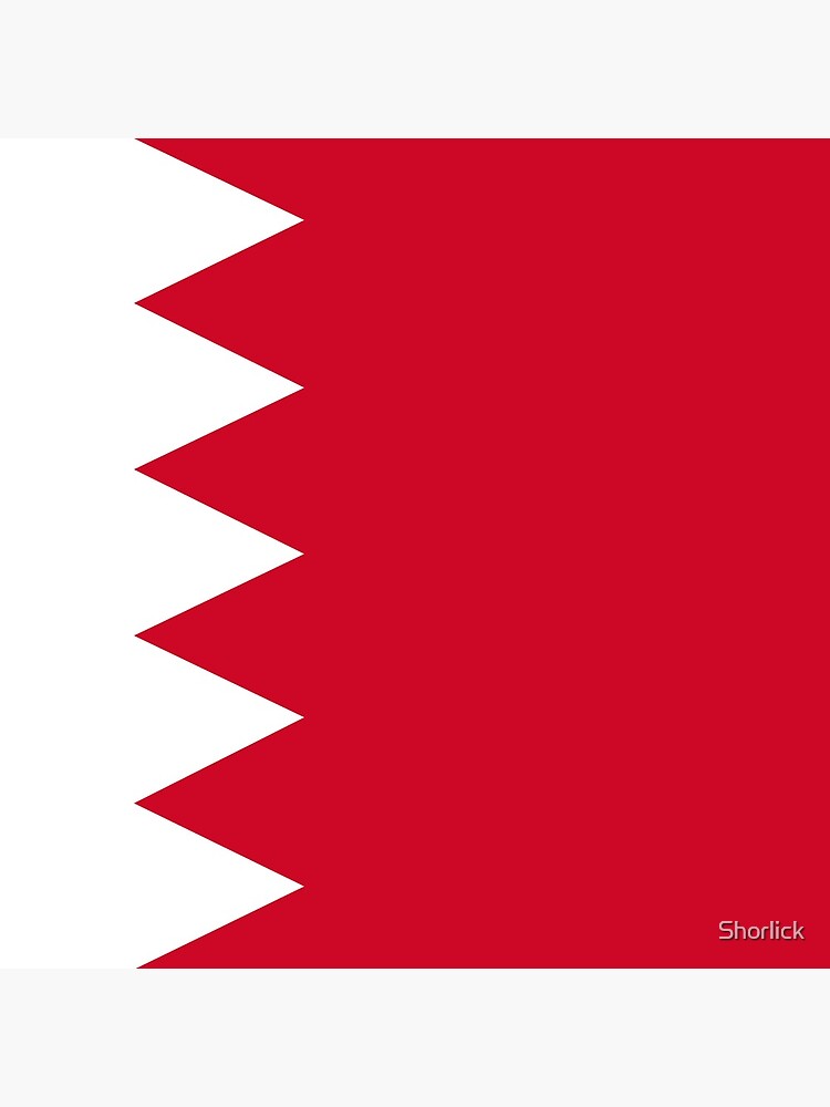 Aperçu 3 sur 3. Coussin avec l'œuvre Drapeau du Bahreïn créée et vendue par Shorlick.