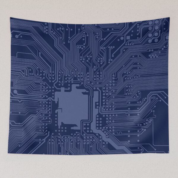 Item preview, Blue Geek Motherboard Circuit Pattern designed and sold by livianasgifts.