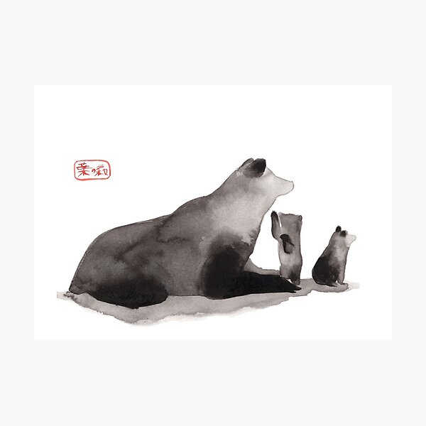 Item preview, Sumi-e Bear Family designed and sold by Threeleaves.