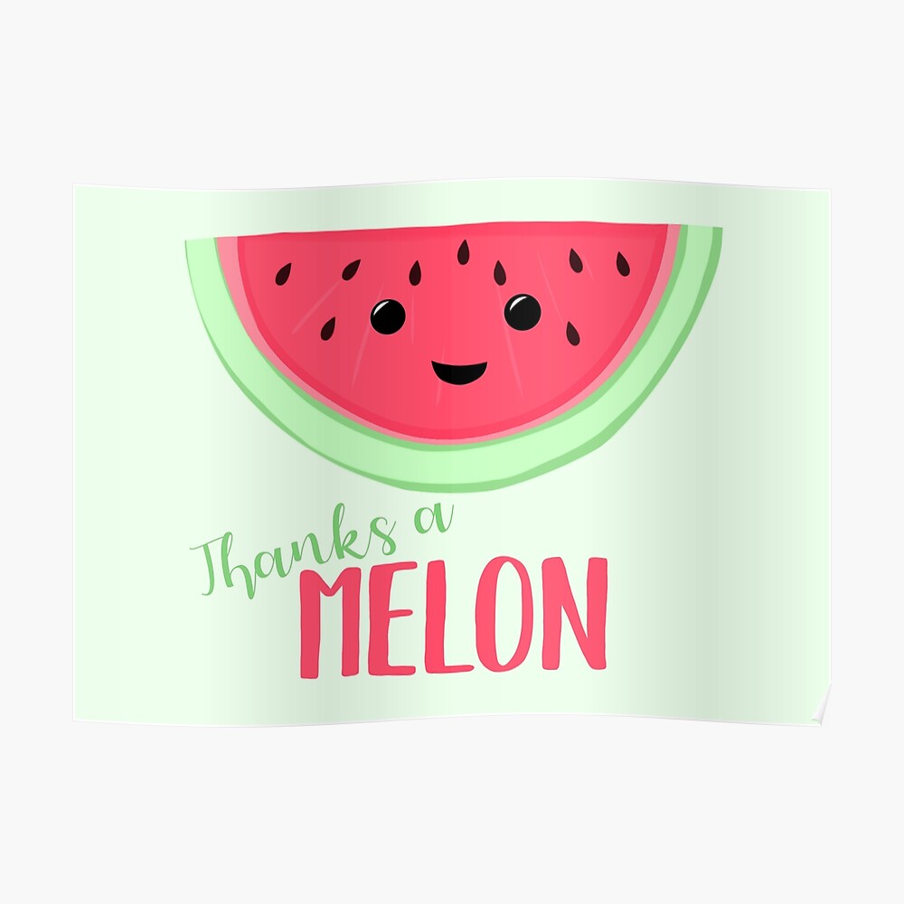 Carte De Vœux Merci A Melon Merci Mille Fois Melon Pun Carte De Professeur Drole Merci Drole Merci Par Jtbeginning X Redbubble