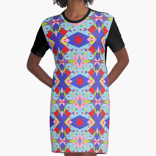 New Money Abstract Painting Graphic T-Shirt Dress