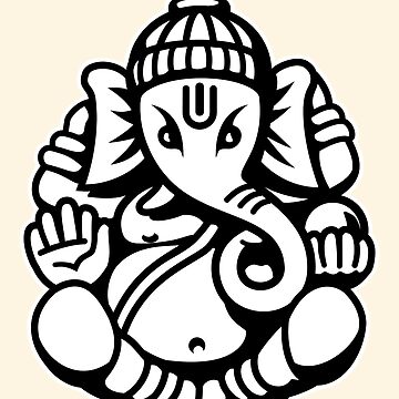 Ganesha illustration Black and White Stock Photos & Images - Alamy