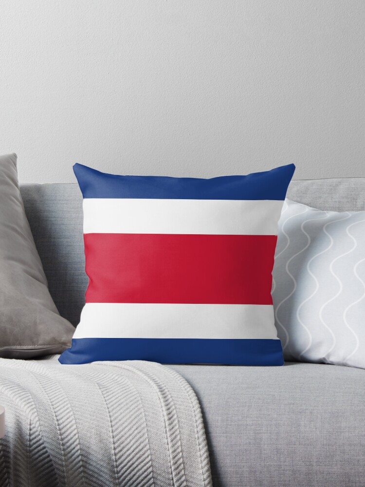 Aperçu 1 sur 3. Coussin avec l'œuvre Drapeau du Costa Rica créée et vendue par Shorlick.