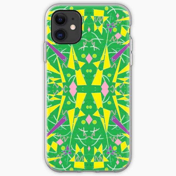 Princess Abstract green yellow iPhone Soft Case