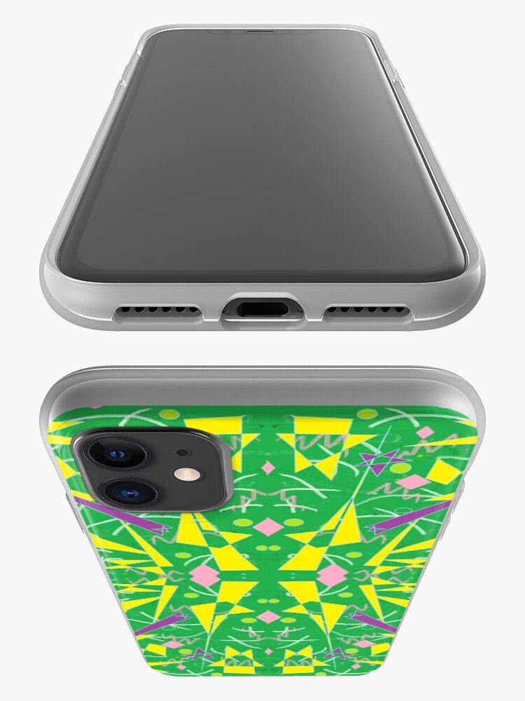 Alternate view of Princess Abstract green yellow iPhone Case