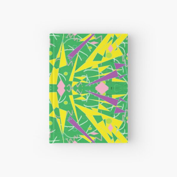 Princess Abstract green yellow Hardcover Journal