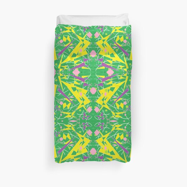Princess Abstract green yellow Duvet Cover
