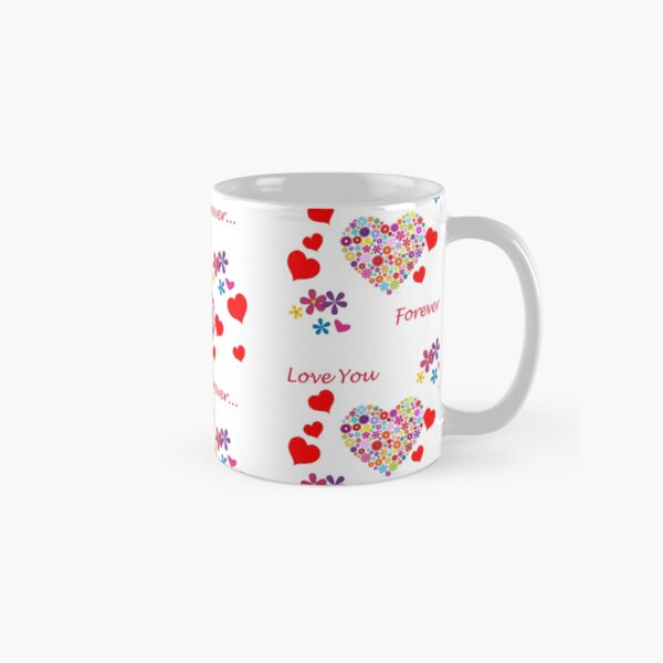 Hearts & Flowers on Valentine's Day Classic Mug