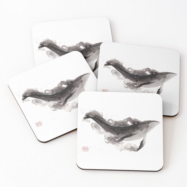 Item preview, Sumi-e Whale designed and sold by Threeleaves.