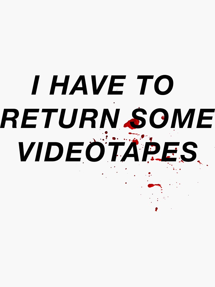 "American Psycho Videotapes" Sticker by Emily25 Redbubble