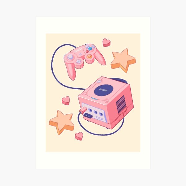 Pastel Gamecube Art Print