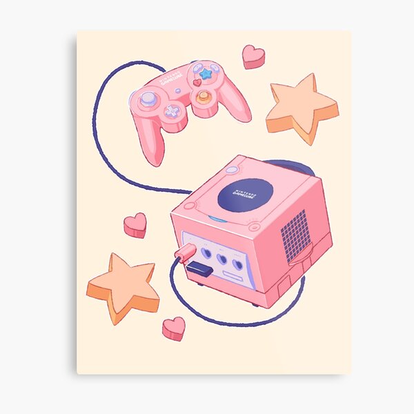 Pastel Gamecube Metal Print