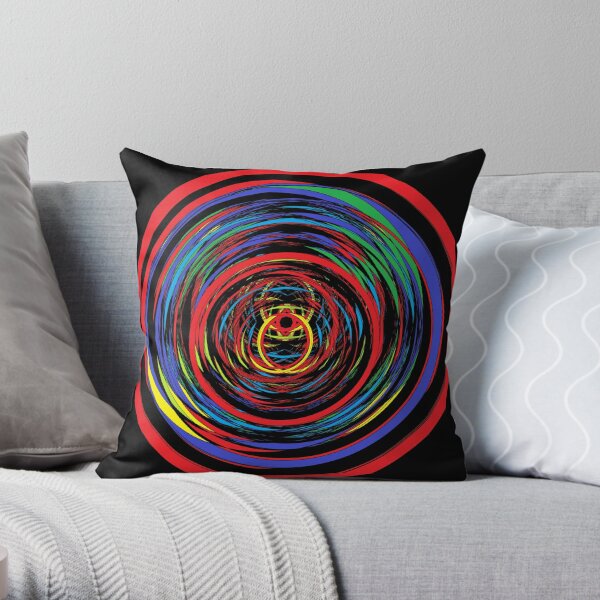 abstract, design, art, shape, pattern, illustration, fantasy, curve, creativity, modern, color image, circle Throw Pillow