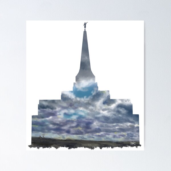 Item preview, Gilbert Arizona Temple Dramatic Sky Silhouette designed and sold by DSC Arts.