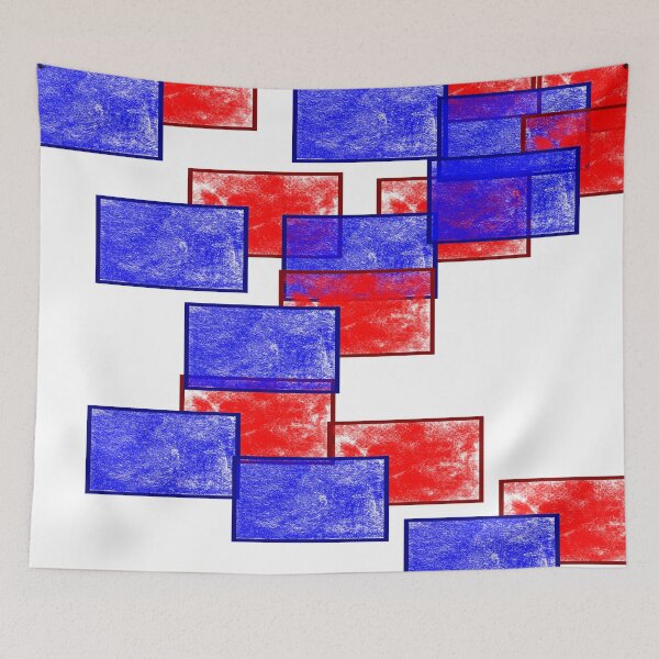 Item preview, Many Blue Over Red  designed and sold by EmblemThreads.
