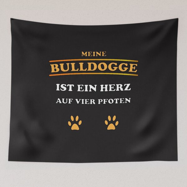 Item preview, Bulldog dog paws heart gift idea designed and sold by dm4design.
