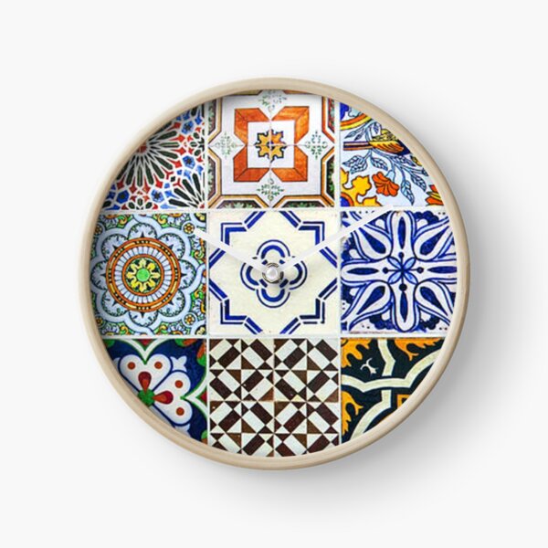 Colorful Portuguese Tile Clock