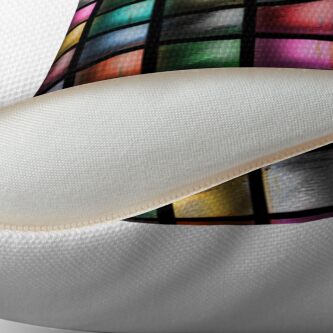 Alternate view of Beautiful Cushions/ Colours Abound -CHECKS AND SQUARES ozcushionstoo Throw Pillow