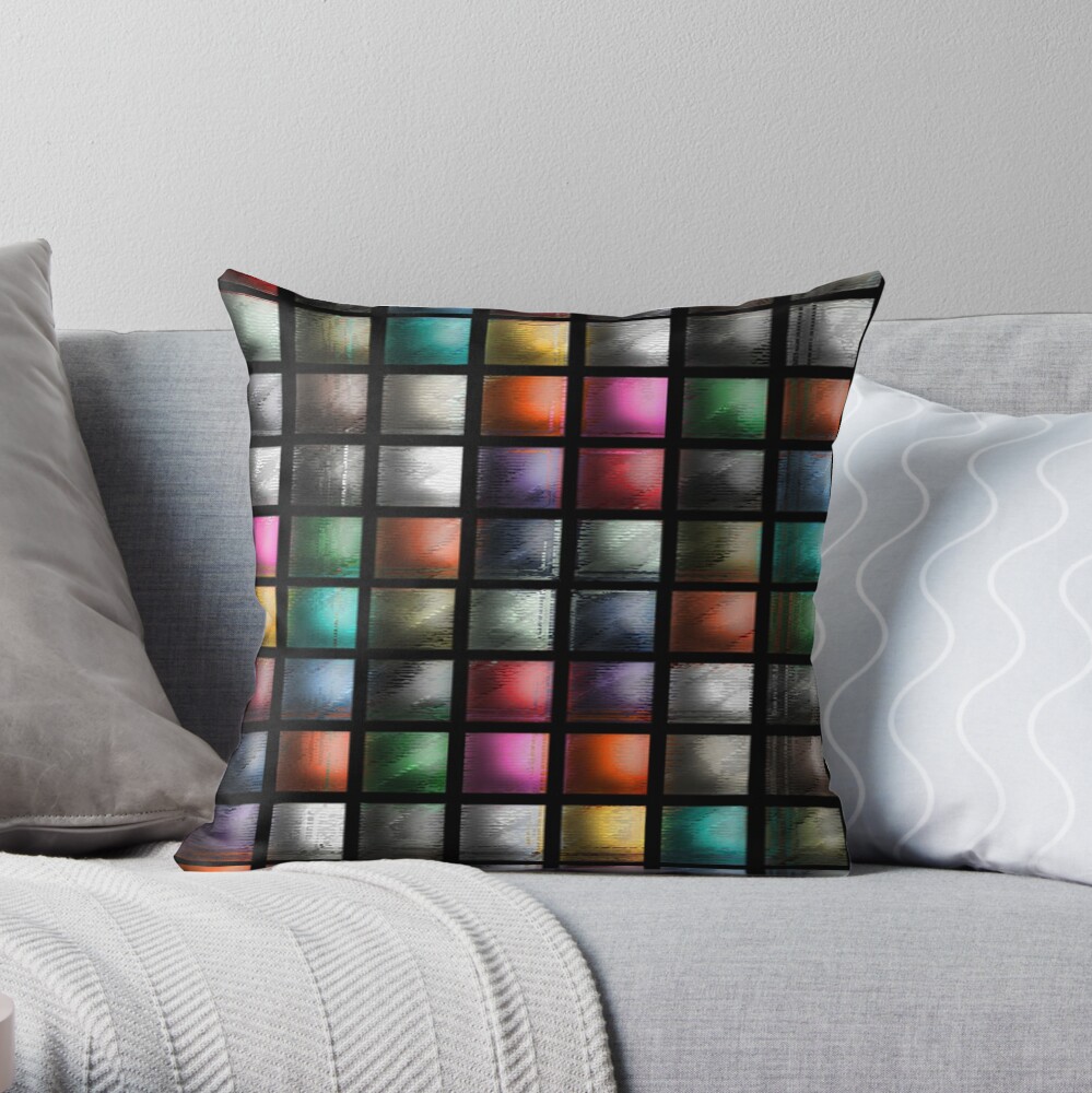Beautiful Cushions/ Colours Abound -CHECKS AND SQUARES ozcushionstoo Throw Pillow