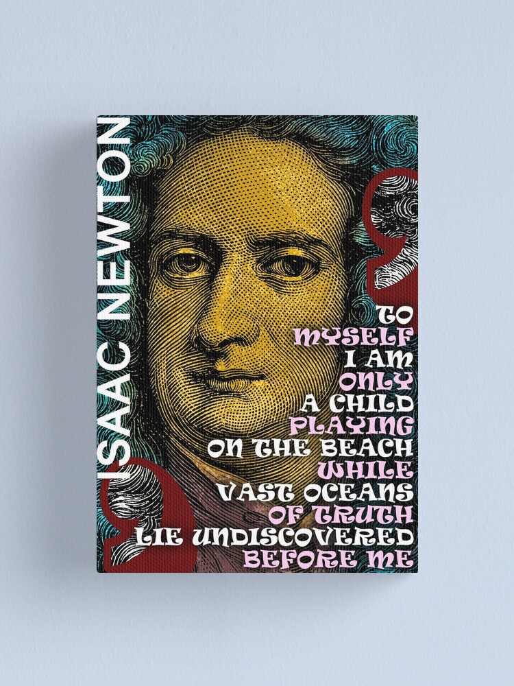 Alternate view of Isaac Newton Inspirational Quote 2 Canvas Print