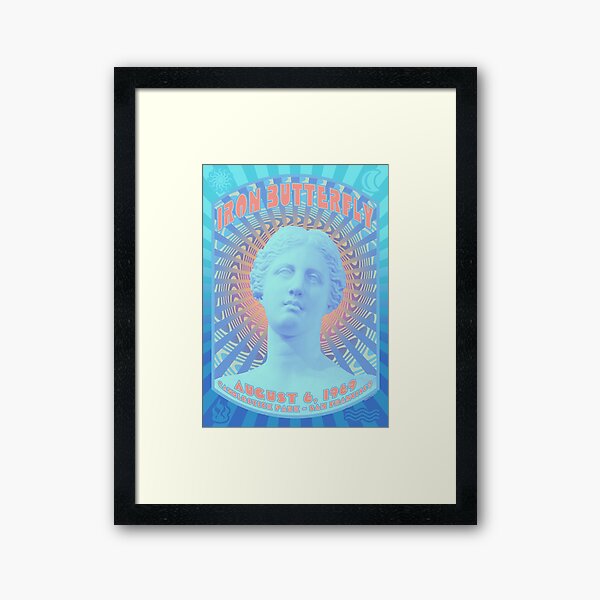 Psychedelic Poster - Iron Butterfly / San Francisco 1969 Framed Art Print